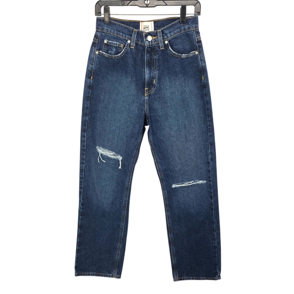 NWOT BDG Urban Outfitters Cowboy Jean 27 High Rise Straight Dark Wash - Picture 2 of 10